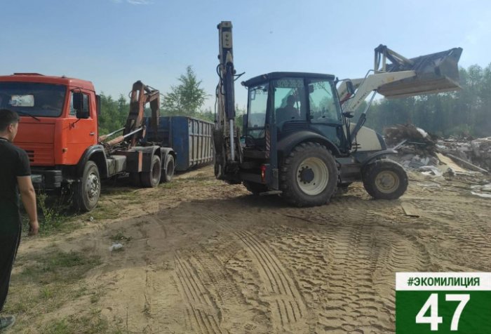 В Оржицах устранили незаконную свалку строительного мусора фото