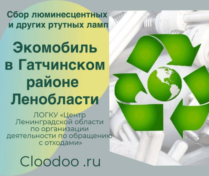 График работы Экомобиля в Гатчинском районе.  Сбор отходов I класса опасности (люминисцентных и других ртутных ламп) в Гатчинском районе фото